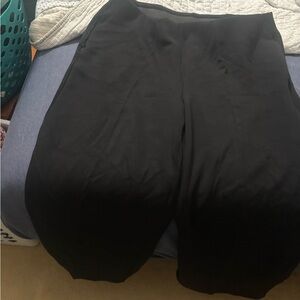 Lane Bryant Journey Black High-wide leg pants short length nwt